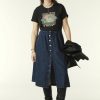 Denim | Ba&Sh Cowie Denim Midi-Rok