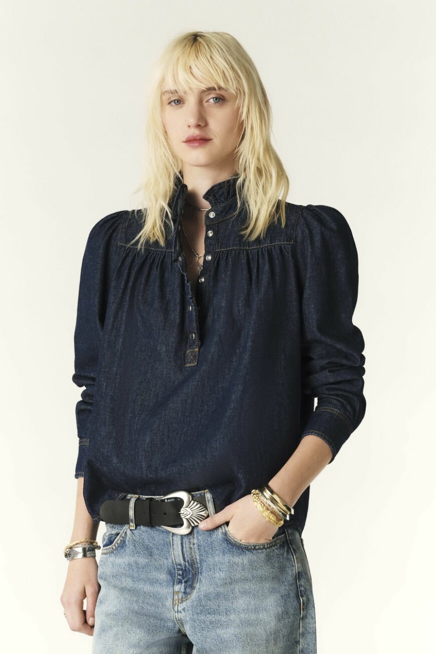 Denim | Ba&Sh Milac Shirt Met Lange Mouwen