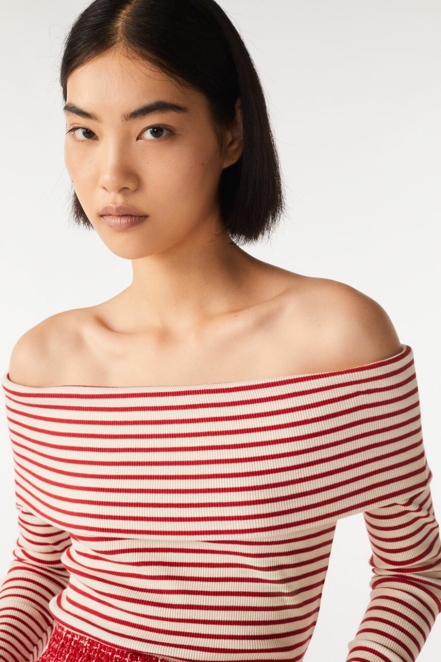 T-Shirts | Ba&Sh Sissi Off-Shoulder T-Shirt