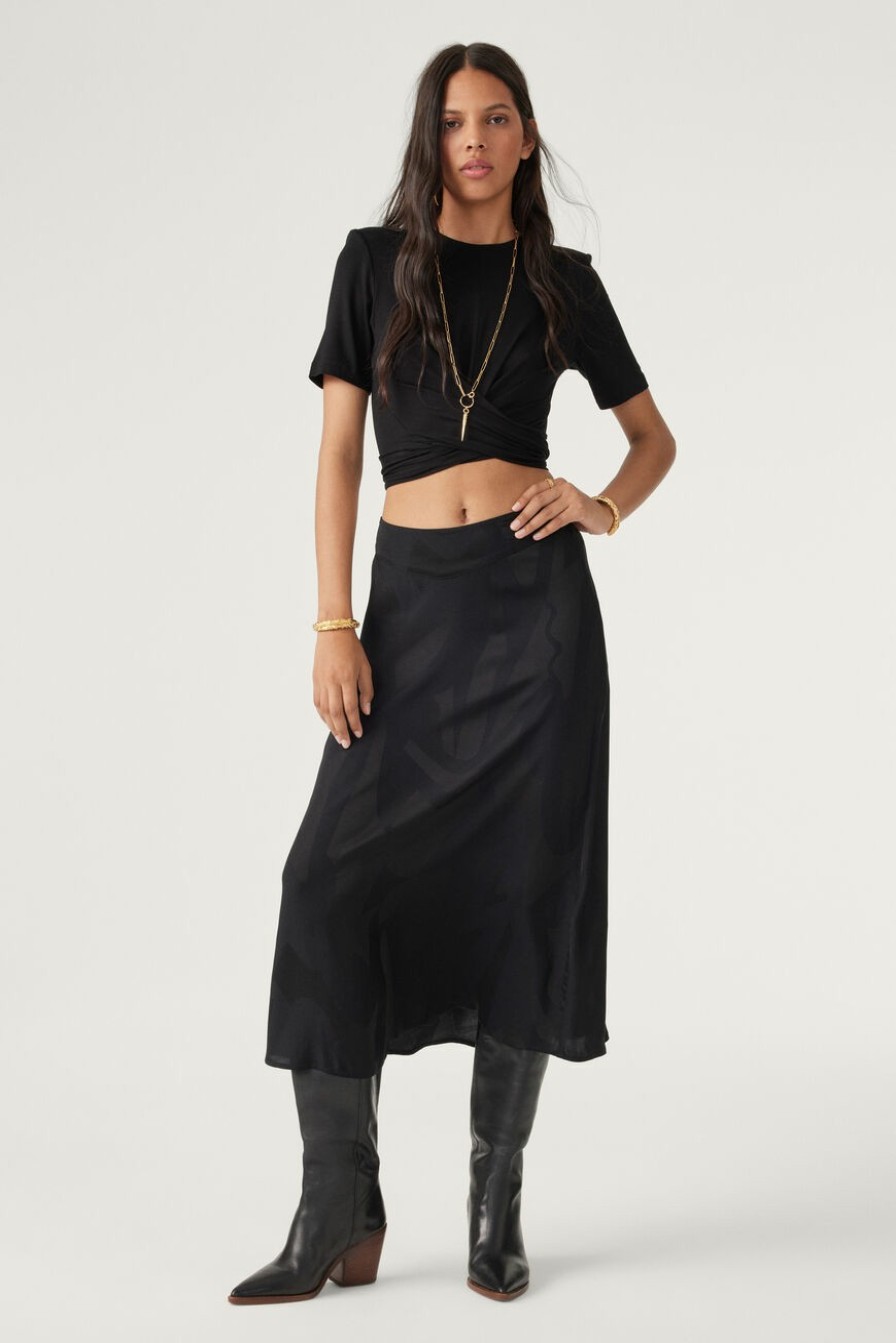 Rokken & Shorts | Ba&Sh Banessa Vloeiende Midi-Rok